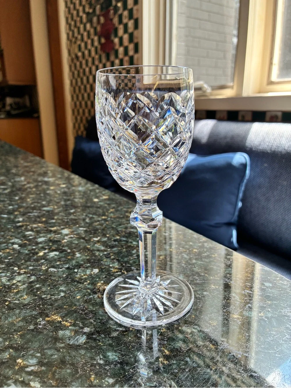4 Waterford “Powerscourt” White Wine glasses, $40. each